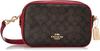 Coach Signature PVC Leather Shoulder Bag Clutch F68168, 2-Way, Women's Bag, Color SigJesXbdyIm/Brown1941RedOne [Used]