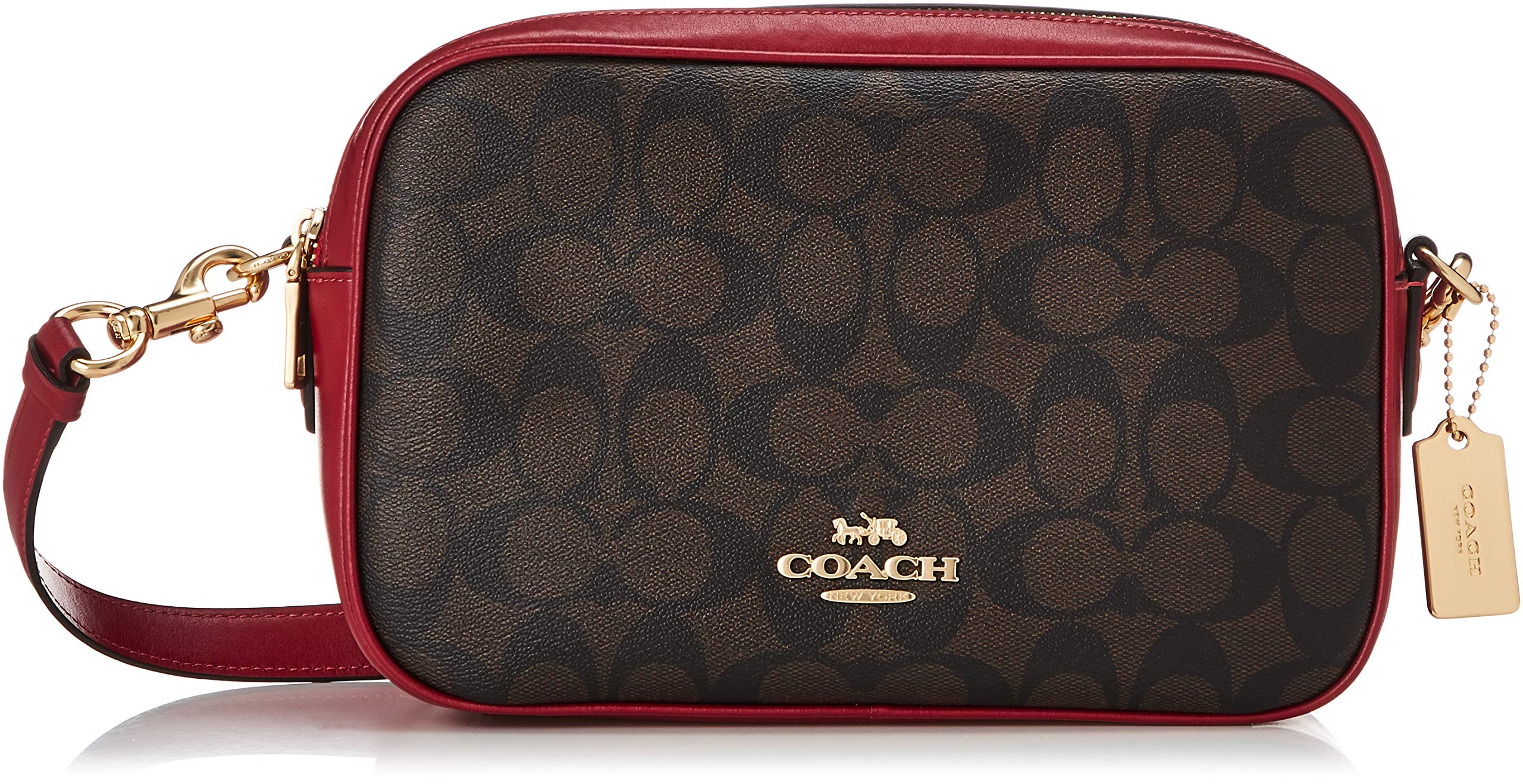 

Сумка через плечо клатч Coach из ПВХ с фирменным узором F68168, 2 способа ношения, женская сумка, цвет SigJesXbdyIm/коричневый1941красныйOne [Б/у]