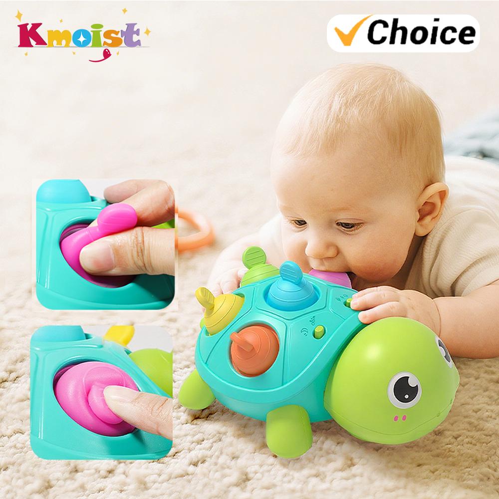 Toddle Toy Interactive Musical Nature Sound Tummy Time Infant Baby Fine Motor Skill Toys Cartoon Turtle Crawling Toy Kids Gifts