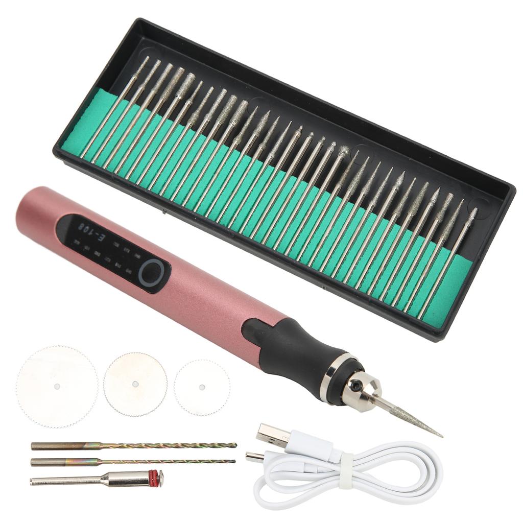 Gravierstift Tragbar Kabelloses Laden 3 Geschwindigkeiten Bohren Schneiden Schleifen Beschriftung Metall Ätzstift Werkzeug
