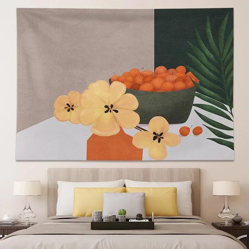 Fruit Pattern Simple Illustration Style Hanging Cloth Home Wall Decoration Tapestry Bedroom Living Room Tapestry