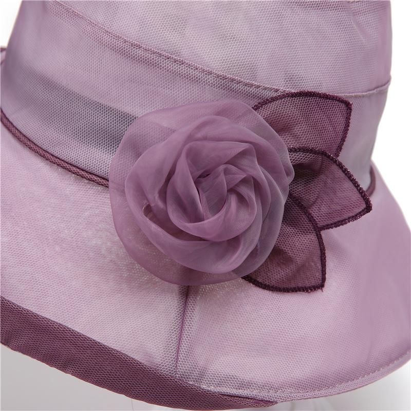 Elegant Floral Sun Hats for Women,Lightweight Breathable Bucket Hat, UV Protection Wide Brim Fishing Cap