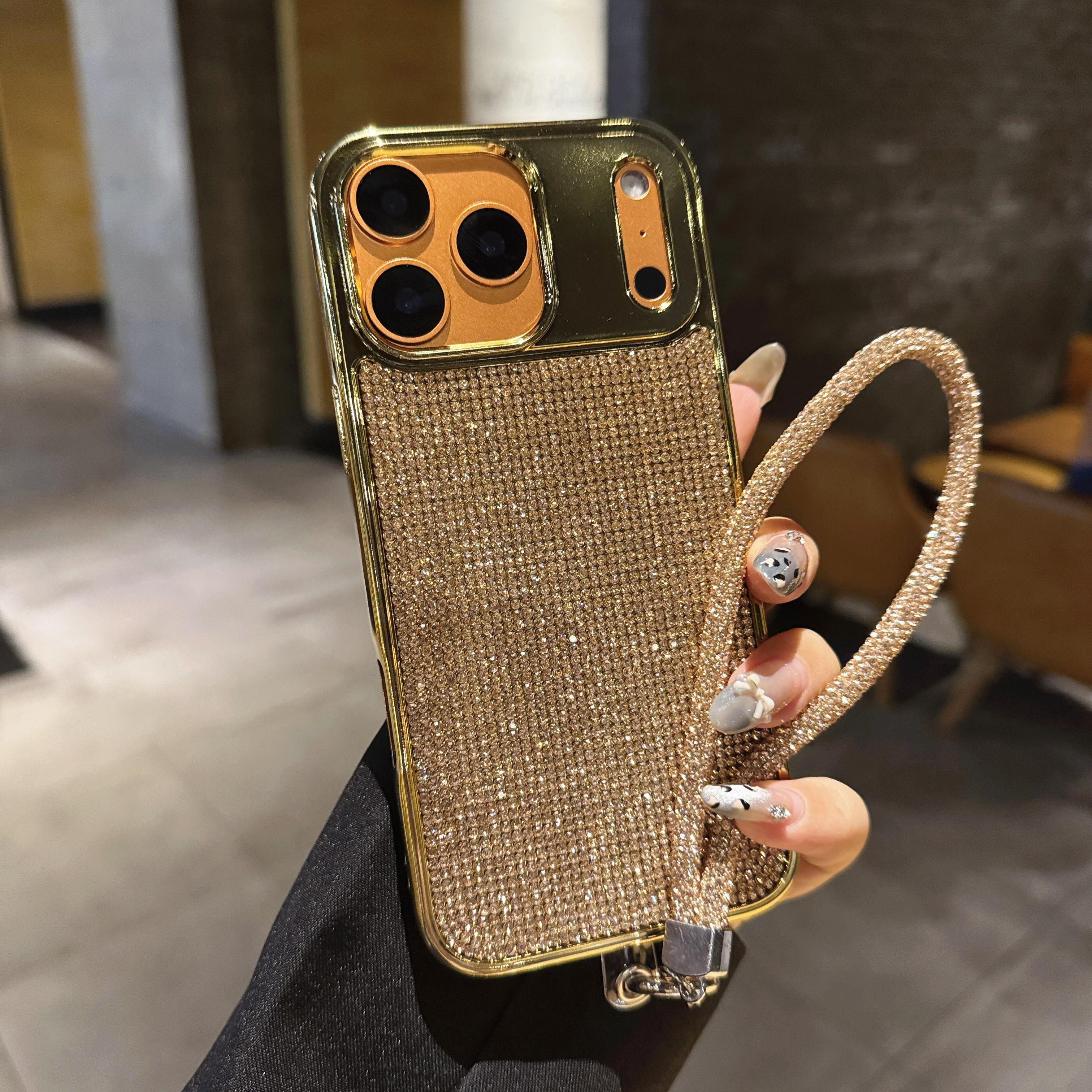Luksusa Bling ādas telefona maciņš priekš