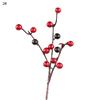 10 szt. Mini okrągłe sztuczne czerwone jagody Xmas Flower ozdoby do domu na nowy rok