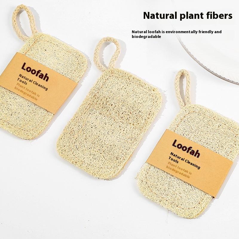 

6 шт. Натуральная люфа кухонное полотенце мочалка губка люфа скраб для мытья посуды кастрюли масляных пятен скребок кухонные чистящие щетки П бежевый