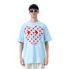 Comme des Garçons PLAY COMME Des GARCONS PLAY Kawakubo Rei Red Love Printing Short Sleeve Blue Men's AZ-T276-051-1