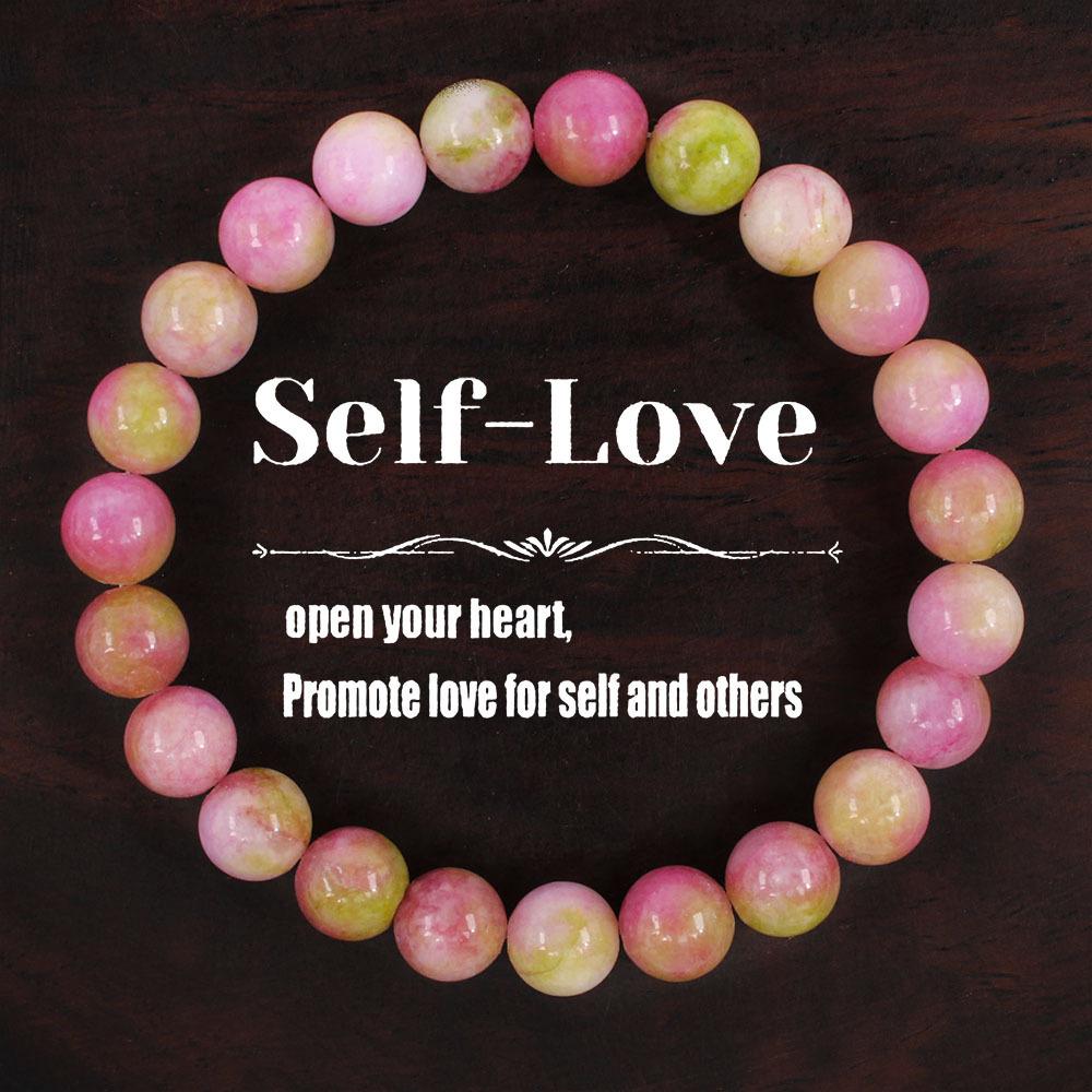 Bead String Simple Niche Round Bead Bracelet Gradual Change Color Agate Stone Bracelet