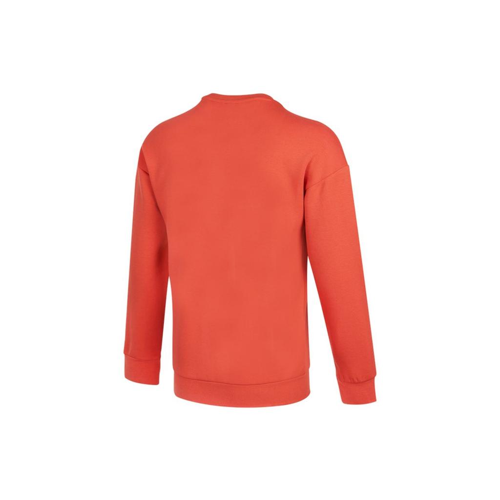 Adidas Story Large Logo Print Sweatshirt Casual Comfort Long Sleeve Top Men Orange-Red H39215