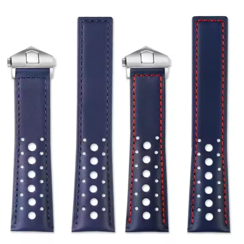 Cinturino per orologio in pelle di vacchetta Per TAG Heuer MONACO CARRERA Sostituzione cinturino CAW211M 211P CAW211R 211T Braccialetto in vera pelle da uomo 22mm