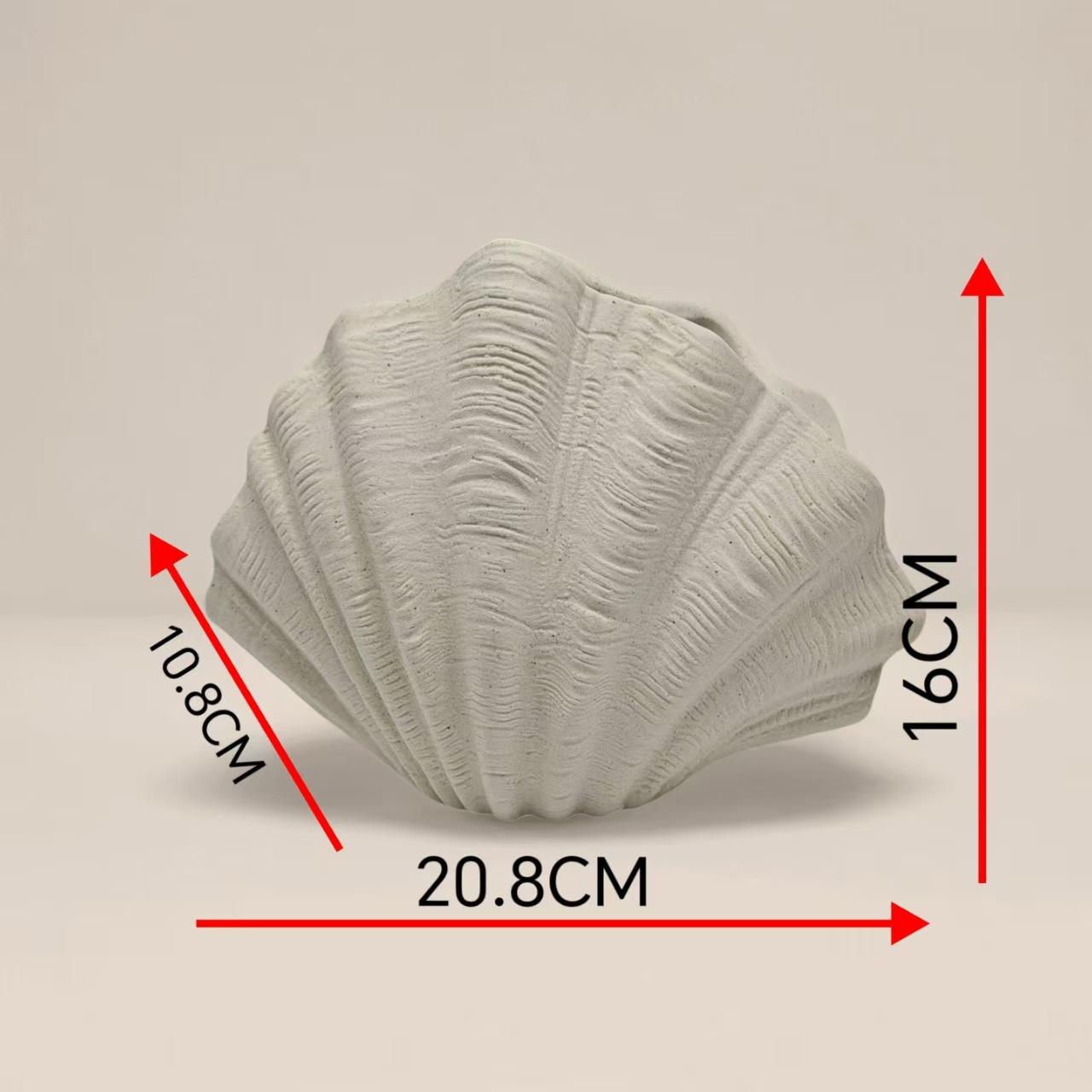 

Ceramic Vase Simulated Shell Shape Hydroponic Flowerpot Flower Vase Flower Arrangement Accessories Home Decoration