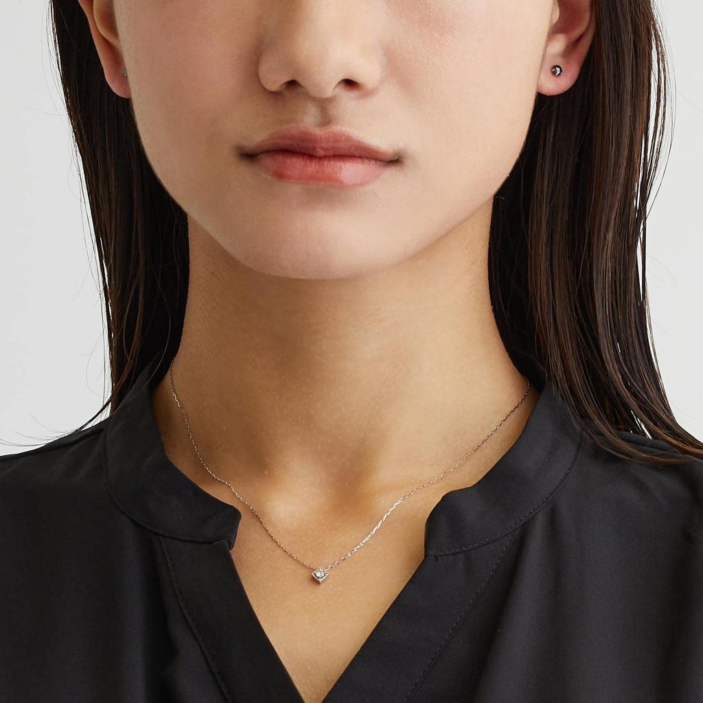 Lala Christie Platinum Necklace with PT900 0.1ct Diamond, Platinum, lp71-0022-pt