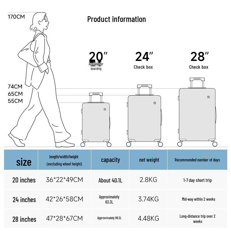 OIWAS Dry-Wet Separation Travel Luggage
