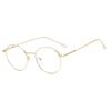 New flat mirror frame popular metal small round frame optical anti-blue light glasses decorative kick-off college style