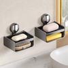 Wall-Mounted Soap Holder with Suction Cup for Bathroom Storage
