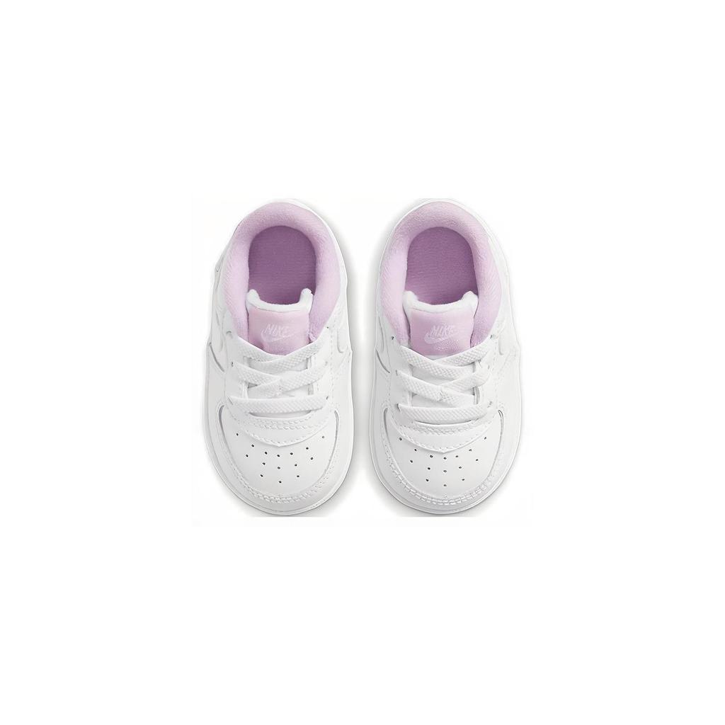 Nike Air Force 1 Crib Slip Resistant Skateboard Shoes White Purple Infant And Toddler CK2201-103