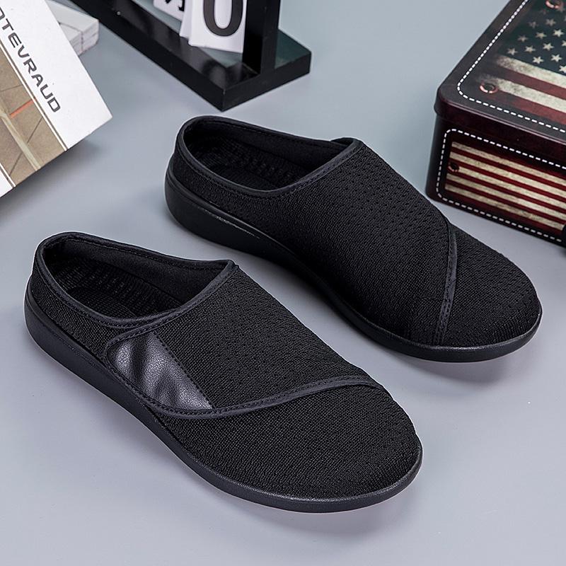 Fashion Men's Women's Diabetic Shoes Adjustable Walking Shoes Wide Width Slip On Slippers for Swollen Feet for Indoors Outdoors