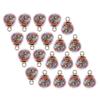 DIY 20Pcs 16mm Colored Stars Transparent Glass Ball Charms With Tiny Star Pendant Findings Craft