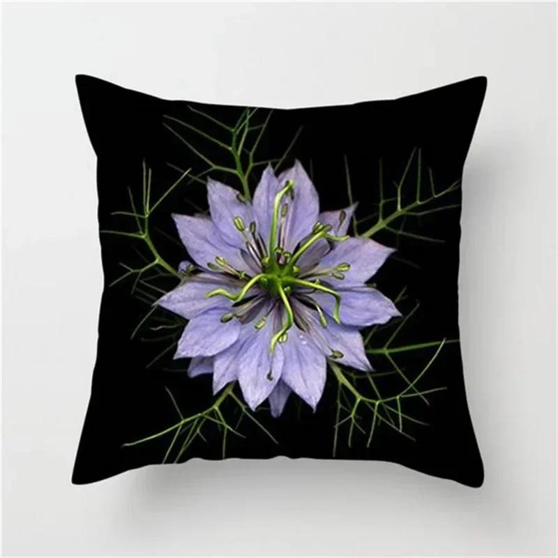 Car Living Room Sofa Cushion Cover Luxury Home Decoration Pillow Cover Colorful Flowers Sunflower Rose Print Pattern