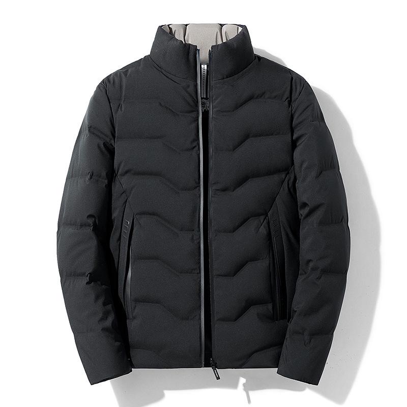 

Men s Year-Round Stand Collar White Duck Down Jacket XXX-Large чорний