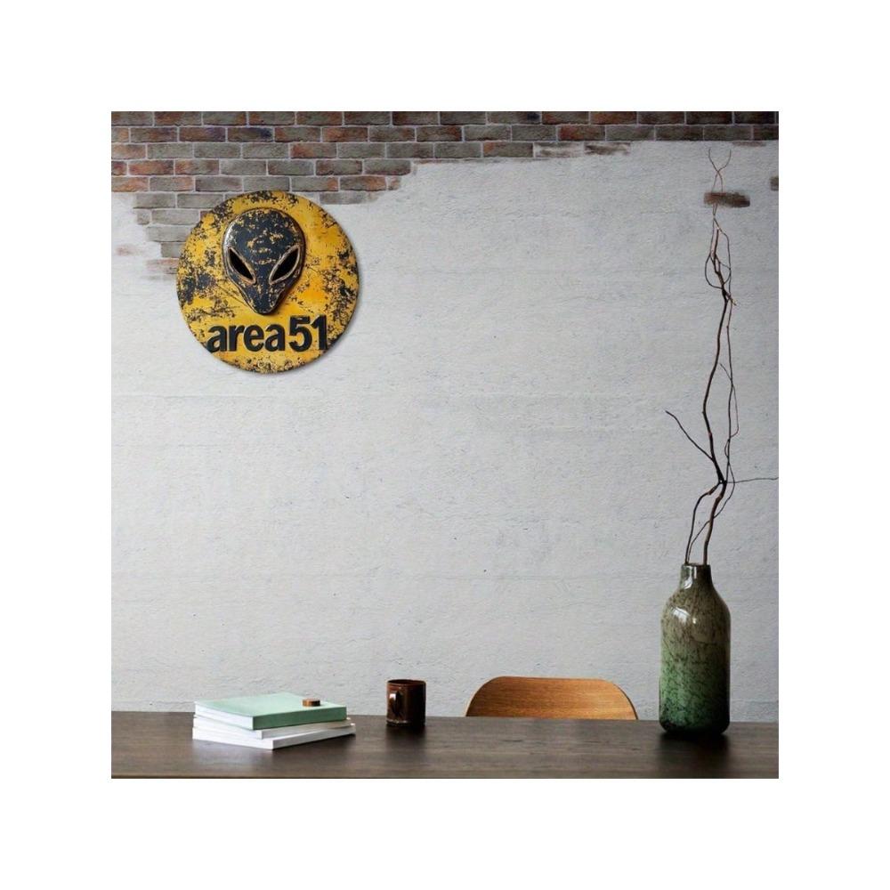 Area 51 Buitenaards Metaal Wandbord 8x8 Inch Decoratie Cadeau