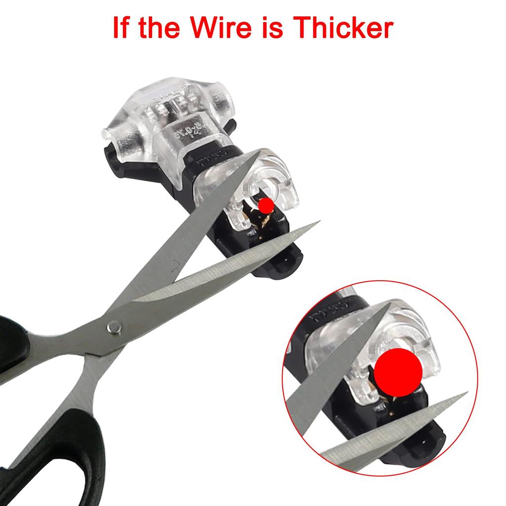 DIANN 10 Stück Niederspannungs-Drahtverbindungsstecker T-Tap Schnellverbinder ohne Löten 2-polig