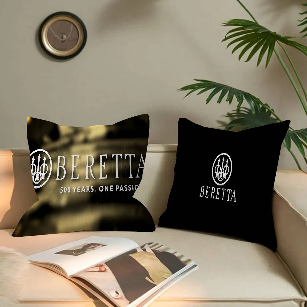 Gun B-Beretta logo Personalized Pillow Dust Cover Bedroom Kids Party Decoration Pillowcase Birthday Children Gift