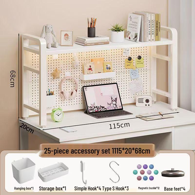 Iron Art Pegboard Bookshelf & Desk Organizer for Home or Dorm