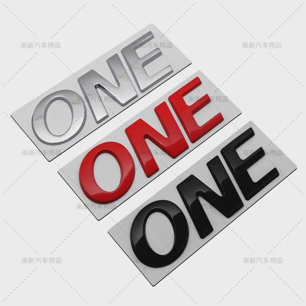 3D Metal Car Sticker Class ONE Letter Emblem Badge Side Fender Rear Trunk Head Window Decal Motorcycle Accessories Decoration