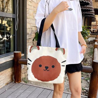 Commuter Japanese Cartoon Ins Shoulder Large Capacity Student Cloth Bag Tote Versatile Student Class Canvas Tote Bag