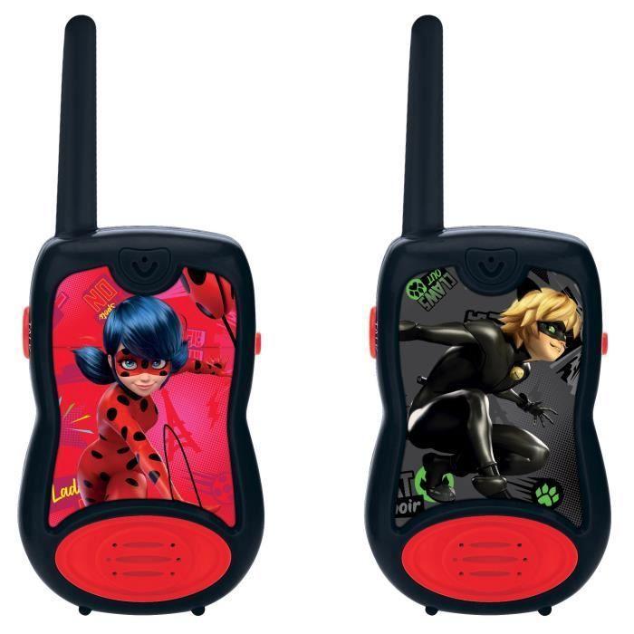 Walkie-Talkie Miraculous - LEXIBOOK - Portata 200m - Antenna rigida - 2 canali di comunicazione nero