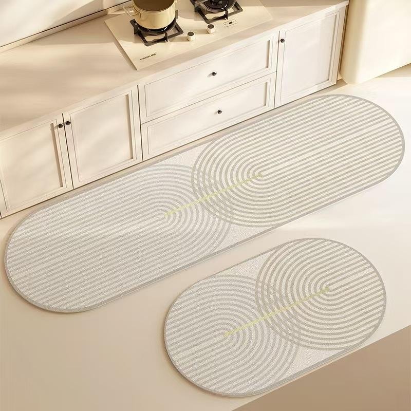 Wabi Sand Wind Kitchen Floor Mat Diatom Mud Floor Mat Water Absorption Oil Absorption Quick Drying Non-slip Mat