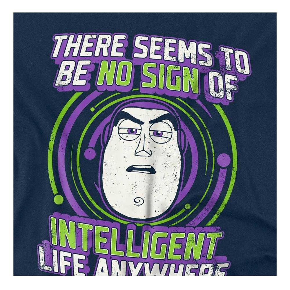 Toy Story Unisex Adult No Sign Of Intelligent Life Buzz Lightyear T-Shirt