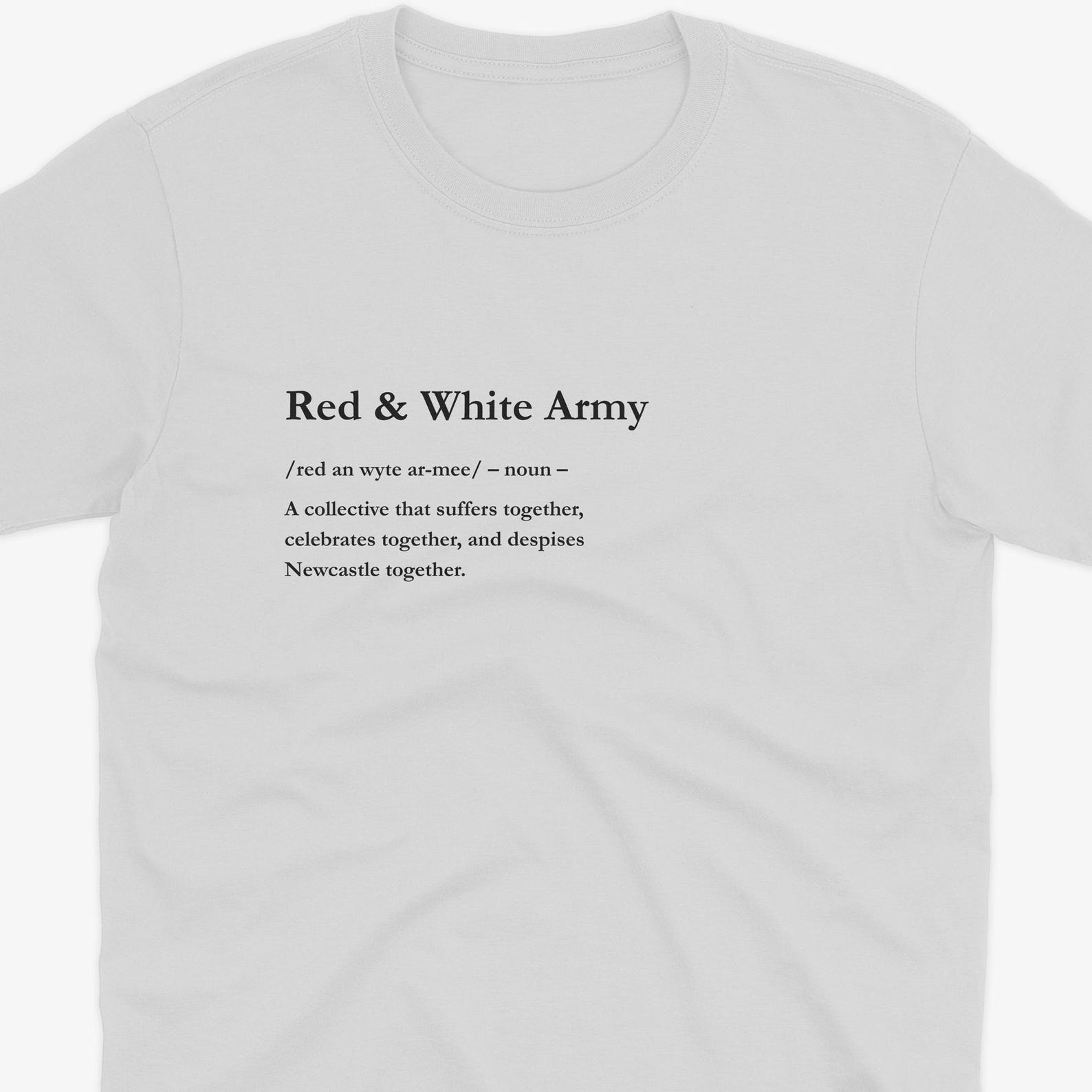 Sunderland Fan Gift | Red and White Army Definition T Shirt | Sunderland Gift | Sunderland T Shirt | SAFC Mackem T Shirt Funny Football Tee 4XL