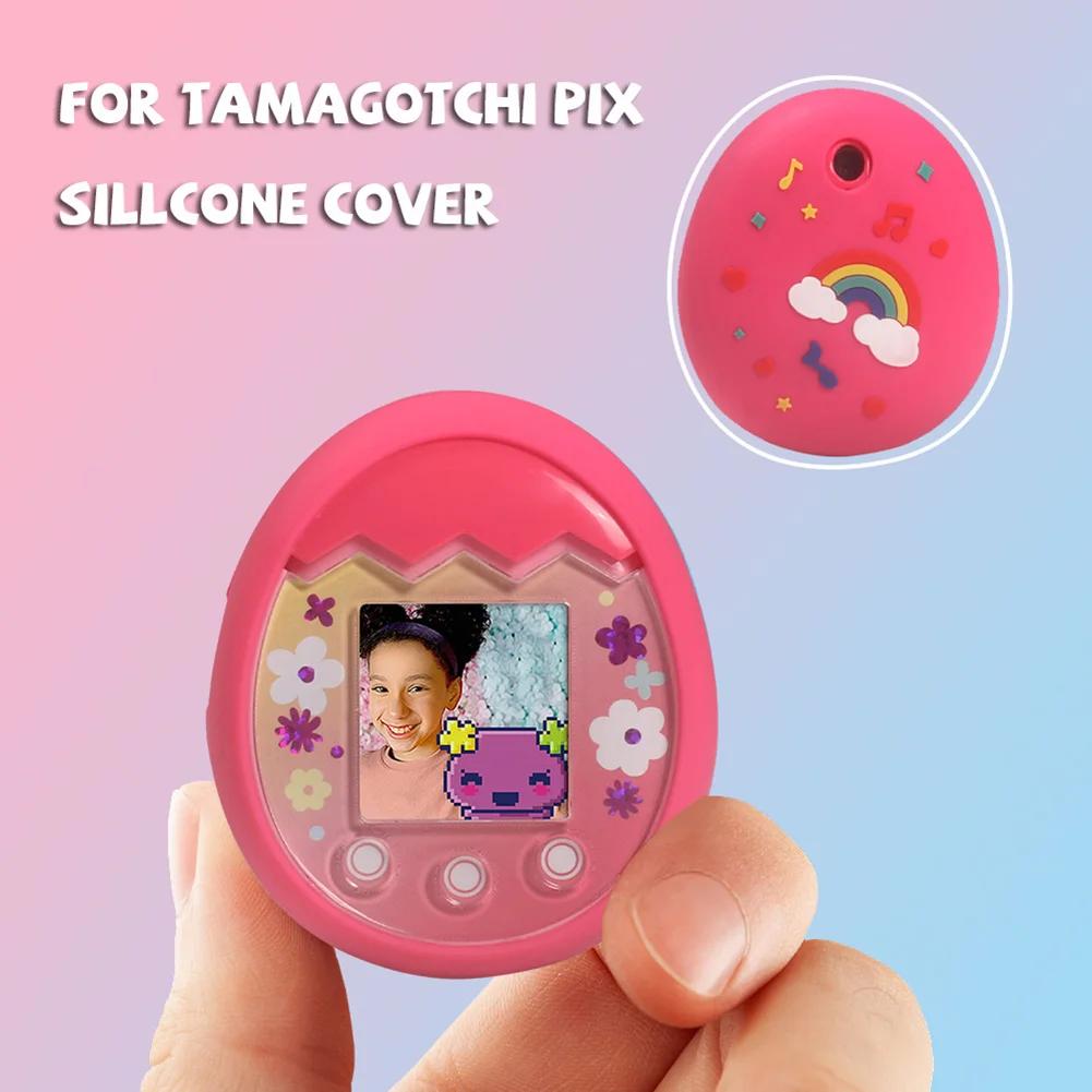 Silicone Protective Case for Tamagotchi Pix with Lanyard Electronic Pet Machine Protector Scratch-proof for Tamagotchi Pix