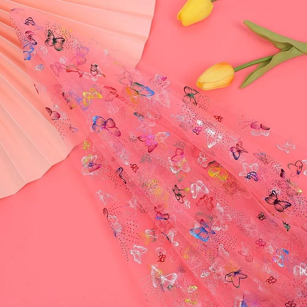 Handmade Tulle Fabric Bronzing Mesh Fabric New Organza Mesh Fabric Backdrop Decoration