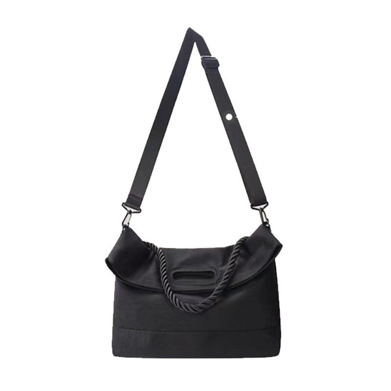 New Fashionable Black Messenger Bag Student Commuter Tote Bag