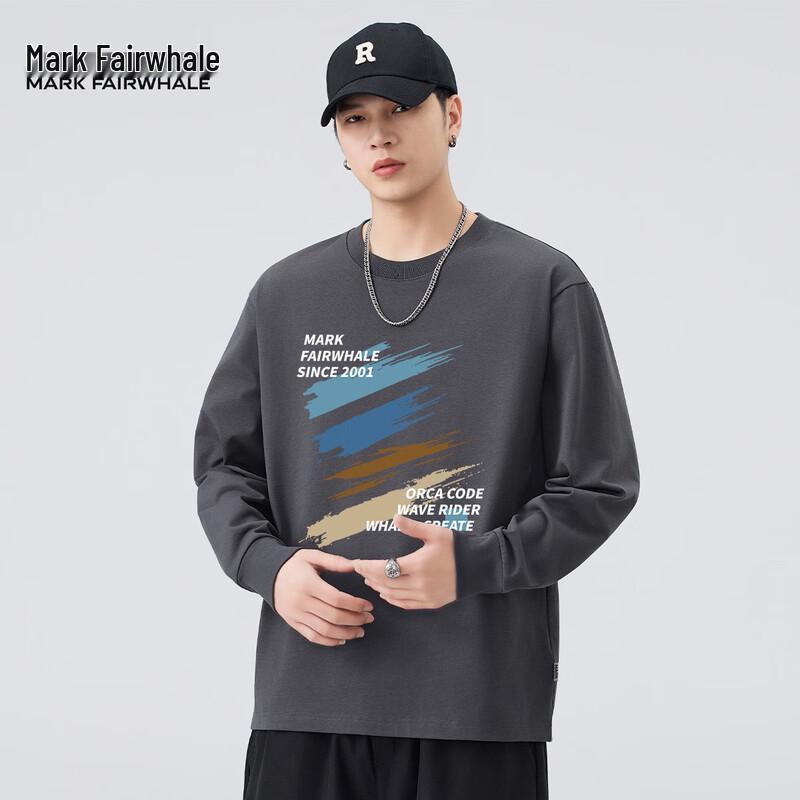 Mark Fairwhale 100% Cotton Men's Long Sleeve Crew Neck T-Shirt