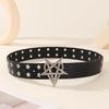 Rose Pink Water Drill Rivet Belt With Alloy Buckle For Fashionistas And Trendy Outfits