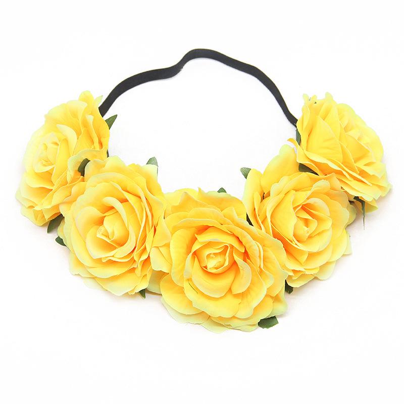 Europäisches & Amerikanisches Braut Urlaubs Rosen Girlande Stirnband für Weihnachten, Karneval, Maskenball