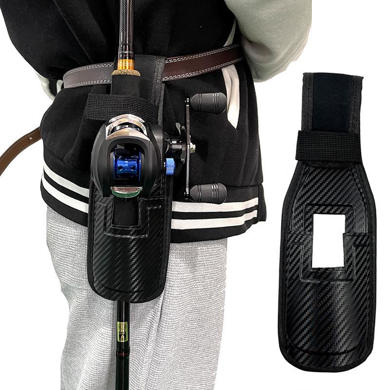 Leather Fishing Rod Holder Waist Bag - Portable Outdoor Crossbody Bag