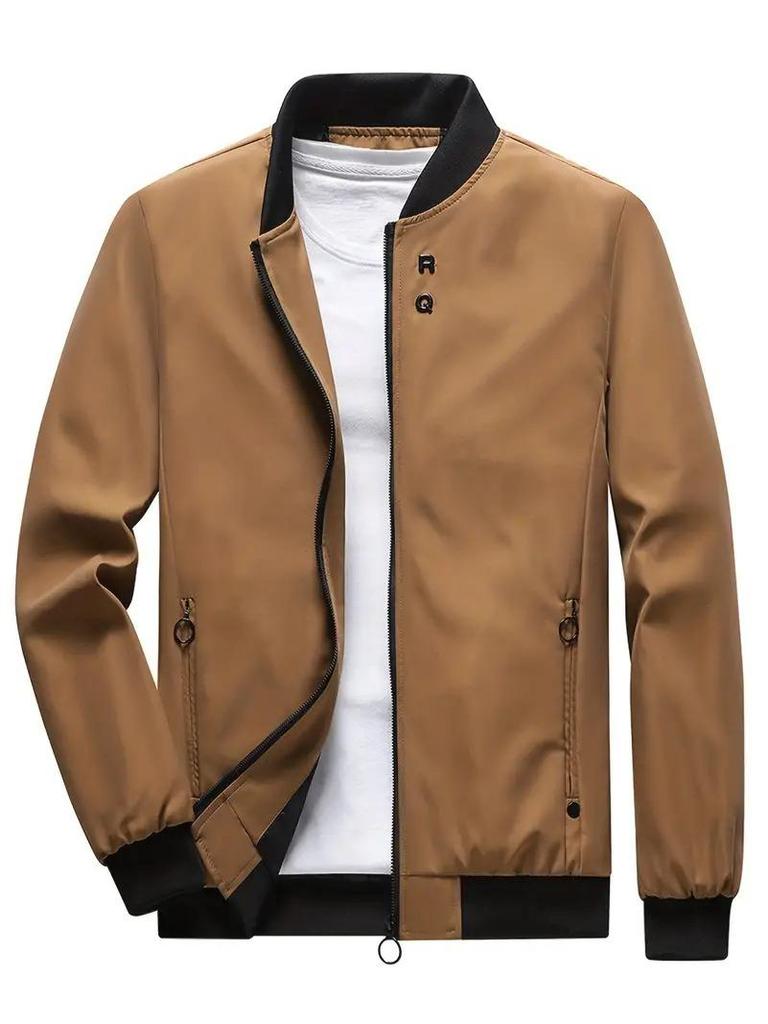 Spring British Style Men's Stand Collar Baseball Jacket - Trendy Casual Fashion