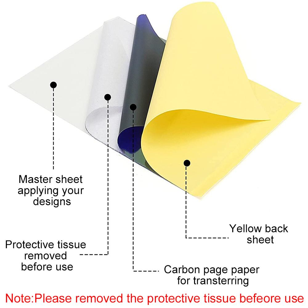 Tattoo Transfer Paper Stencils Copier Sheets Spirit Master Freehand A4 Size Thermal Paper Tattoo Printer Machine Accessories