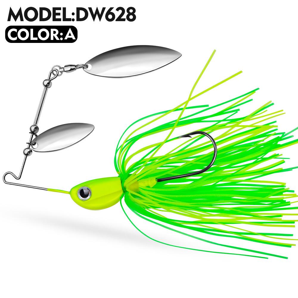 Композитная блестящая приманка JIG Buzzbait 10G 14G Tassel Spinnerbait Metal Sequin Anti Hanging Bottom Bionic Fish Bait 10g