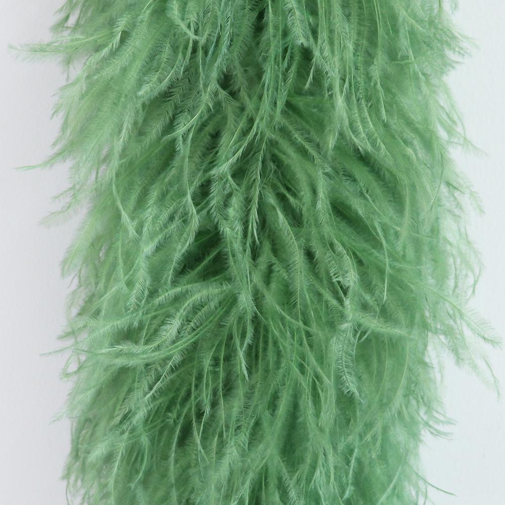 DIY 1-lagiges Natürliches Straußenfedern Boa 2 Meter Flauschiges Straußenfeder Schal für Hochzeit Party Kleid Nähen Dekoration Schal