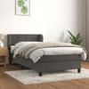 3127458 vidaXL Divan-lit Et Matelas Gris Foncé 80x200 Cm Velours