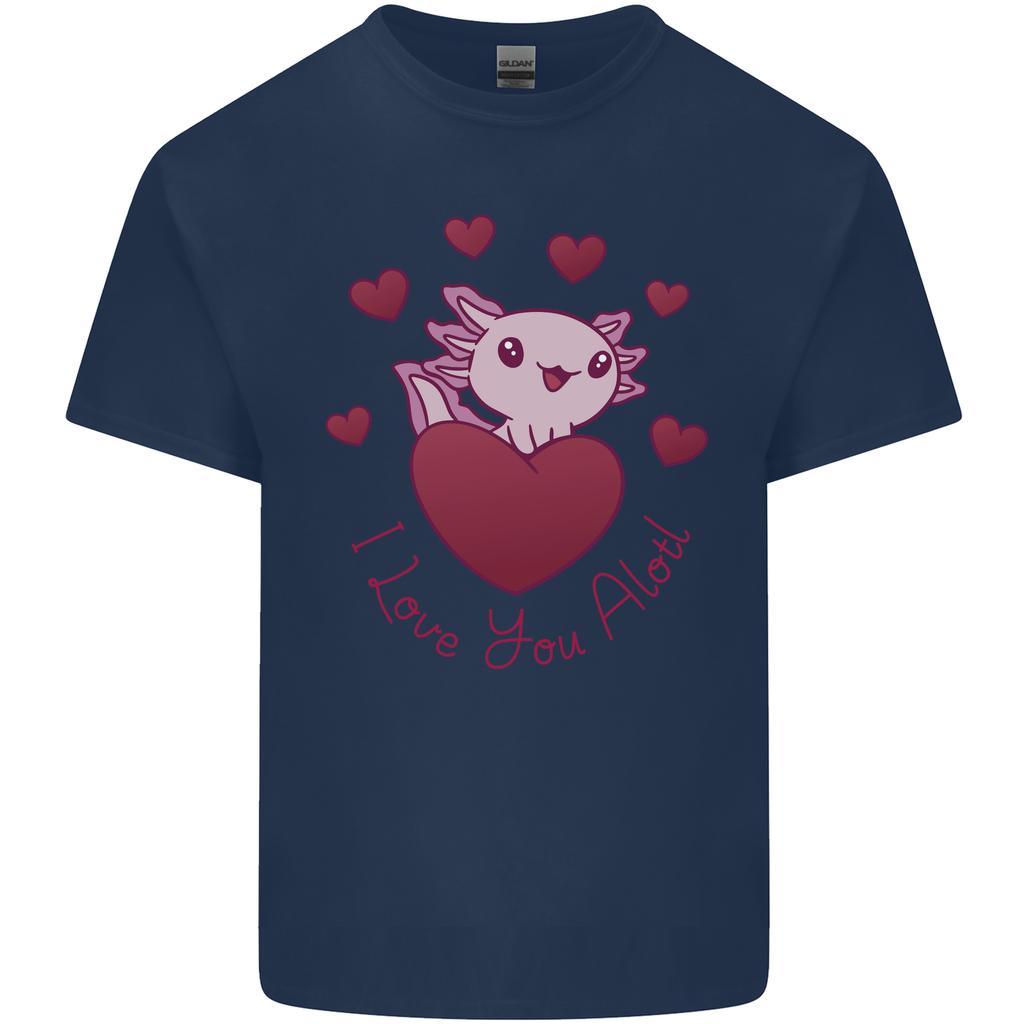 I Love You Allot Valentines Day Axolotl Unisexs Light Cotton TShirt