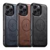 Suteni G5 Cowhide Leather MagSafe Magnetic Phone Case