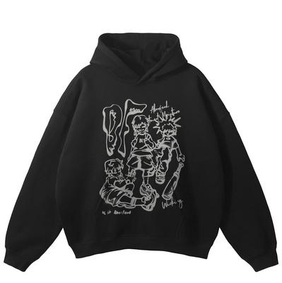 Streetwear Cartoon Graphic Unisex Plus Size Hoodie