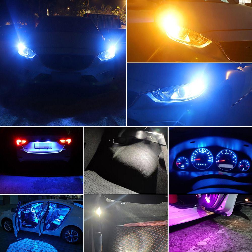 1/4Pcs Car Parking Lights T10 W5W LED Bulbs 3030 5SMD Instrument Lamp Auto License Plate Light