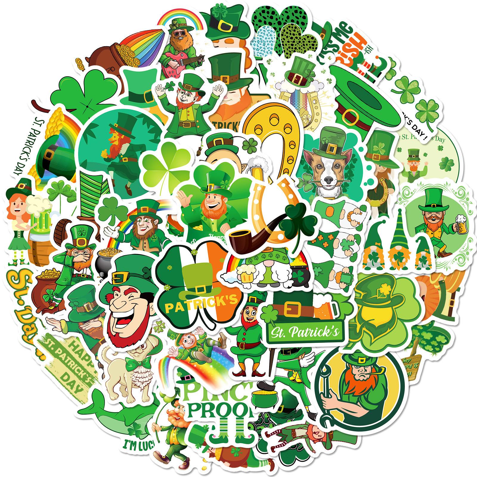 

50 Ireland St. Patrick s Festival Decorative Stickers Mobile Ticket Waterproof Stickers